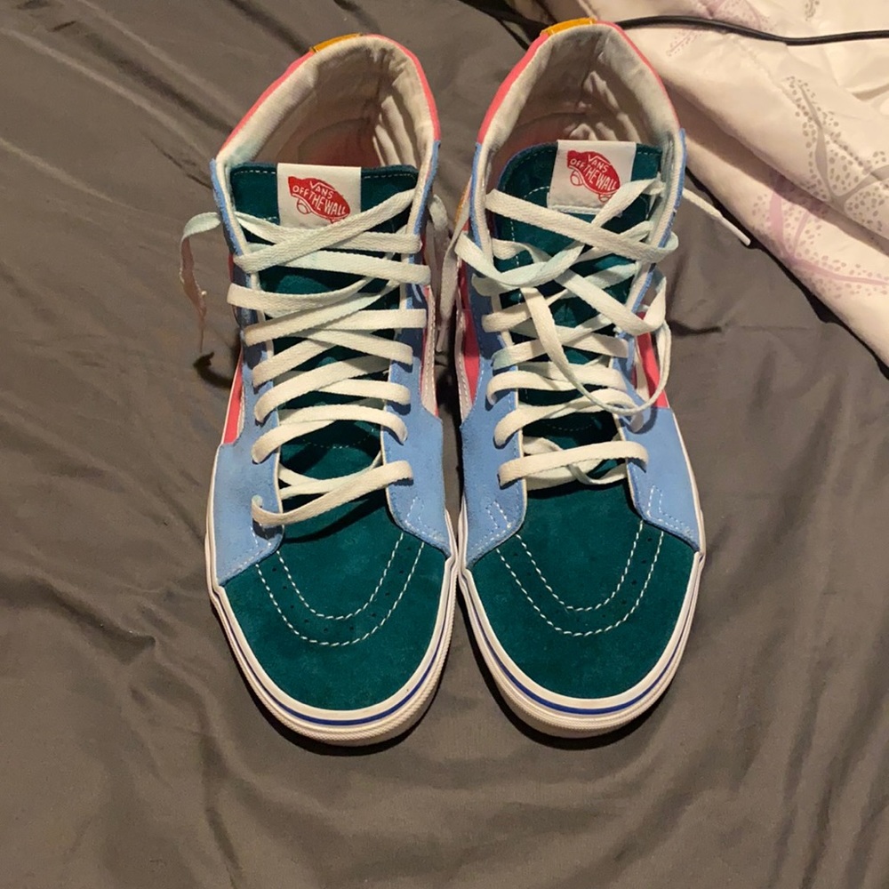 Multi color high top vans